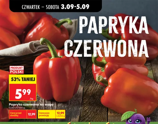 Papryka czerwona promocja w Biedronka