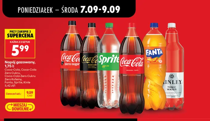 Napój gazowany Kinley promocja w Biedronka