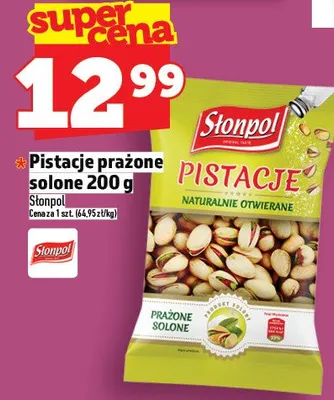 Pistacje prażone solone 200g promocja w TOPAZ
