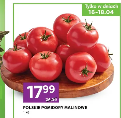 Pomidory malinowe polskie promocja w Stokrotka