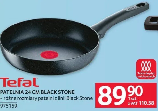 Patelnia 24cm Tefal Black Stone promocja w Selgros
