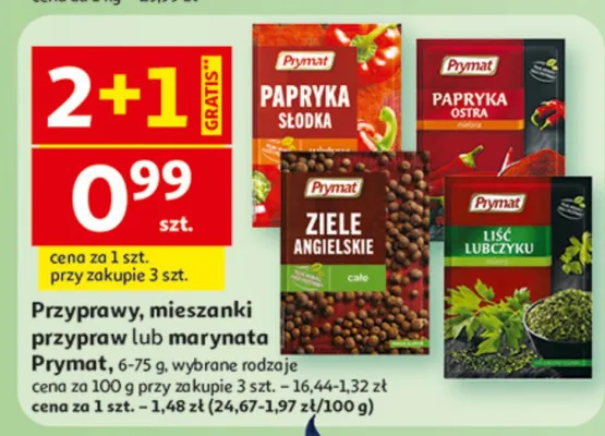 Przyprawy, mieszanki przypraw lub marynata różne rodzaje promocja w Auchan