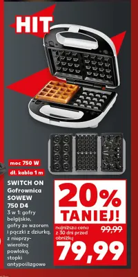 Gofrownica Sowew 750 D4 Switch On promocja w Kaufland