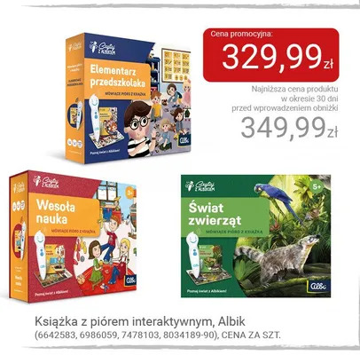 Książka z piórem interaktywnym Albik promocja w Smyk