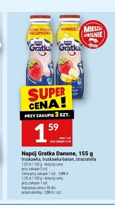 Napój Gratka Danone truskawka promocja w Twój Market