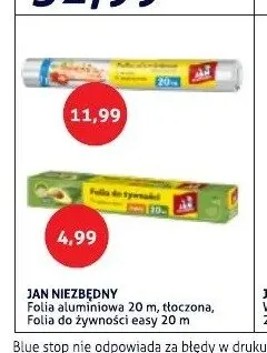 Folia aluminiowa tłoczona Jan Niezbędny promocja w Blue Stop