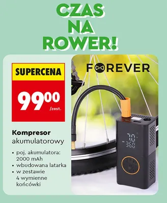Kompresor akumulatorowy, 2000 mAh promocja w Biedronka