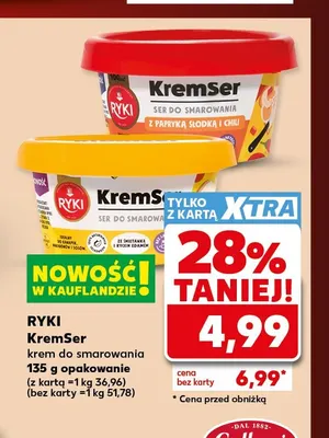 KremSer krem do smarowania ze śmietanką i ryckim edamem Ryki promocja w Kaufland