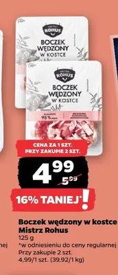 Boczek wędzony w kostce Mistrz Rohus promocja w Netto
