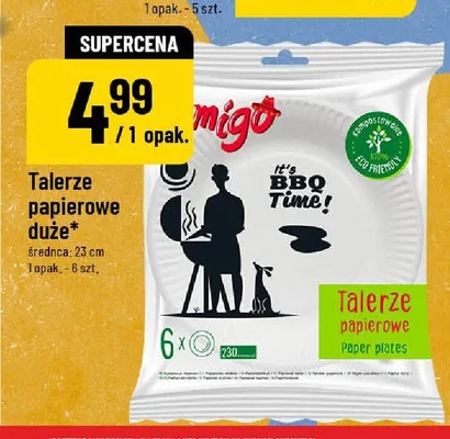 Talerze papierowe duże Migo promocja w POLOmarket