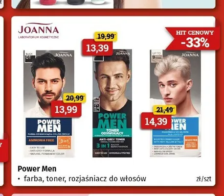 Farba do włosów Joanna Power Men promocja w Drogeria Kosmyk