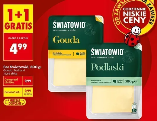 Ser Światowid Gouda promocja w Biedronka