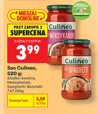 Sos boloński Culineo promocja w Biedronka