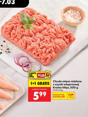 Chude mięso mielone z szynki wieprzowej promocja w Biedronka