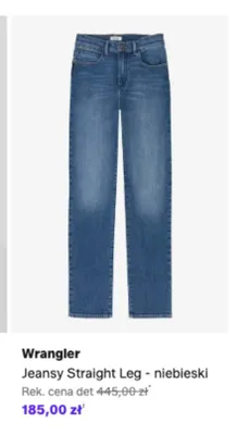 Jeansy Straight Leg Wrangler niebieski promocja w Lounge by Zalando