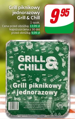 Grill piknikowy jednorazowy Grill & Chill promocja w Dino
