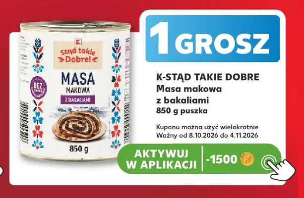 Masa makowa z bakaliami K-Stąd Takie Dobre promocja w Kaufland
