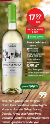 Wino Porca de Murca Branco wytrawne Portugalia promocja w Żabka