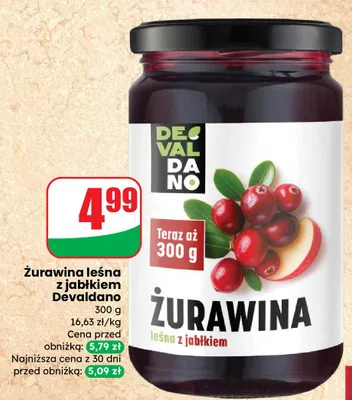 Żurawina leśna z jabłkiem promocja w Dino