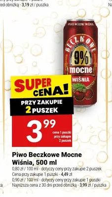 Piwo Beczkowe Mocne Wiśnia promocja w Twój Market