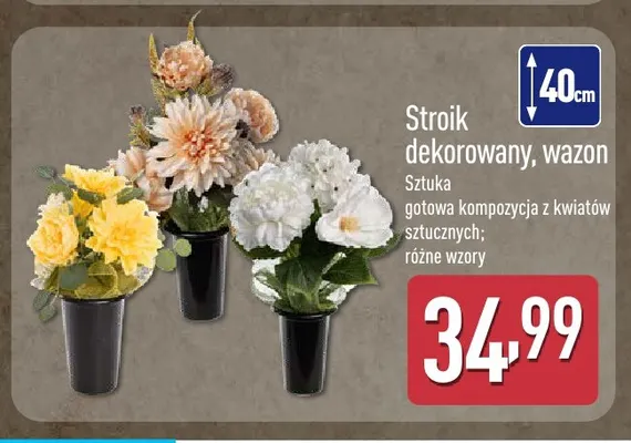 Stroik dekorowany wazon promocja w Aldi