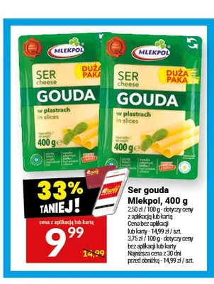 Ser Gouda w plastrach Mlekpol promocja w Twój Market