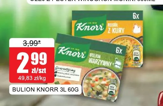 Bulion warzywny Knorr promocja w Bingo