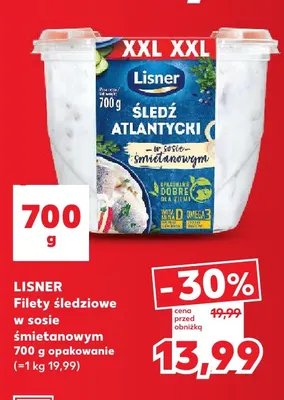 Filety śledziowe w sosie śmietanowym Lisner promocja w Kaufland