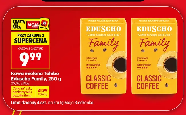 Kawa mielona Tchibo Eduscho Family promocja w Biedronka