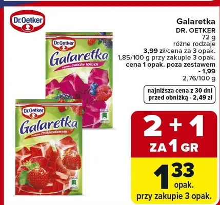 Galaretka różne rodzaje promocja w Carrefour Market