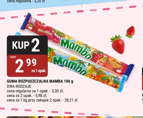 Guma rozpuszczalna Mamba 106g promocja w bi1