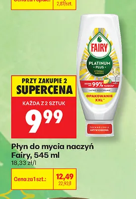 Płyn do mycia naczyń Fairy promocja w Biedronka