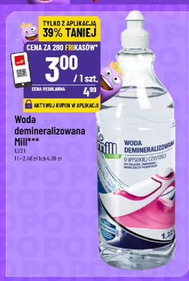 Woda demineralizowana Mill promocja w POLOmarket