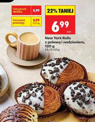 New York Rolls z polewą i nadzieniem promocja w Biedronka