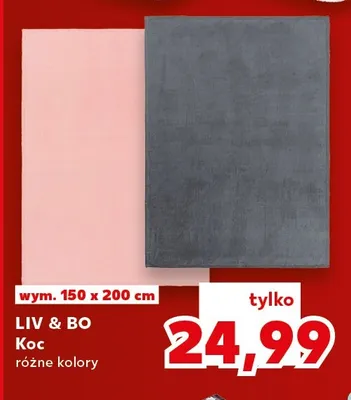 Koc Liv & Bo 150x200 cm promocja w Kaufland