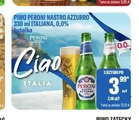 Piwo bezalkoholowe Peroni Nastro Azzurro promocja w Tomi Markt