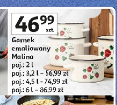 Garnek emaliowany Florina Malina 3,2 l promocja w Auchan