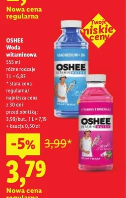 Woda witaminowa Oshee promocja w Lidl