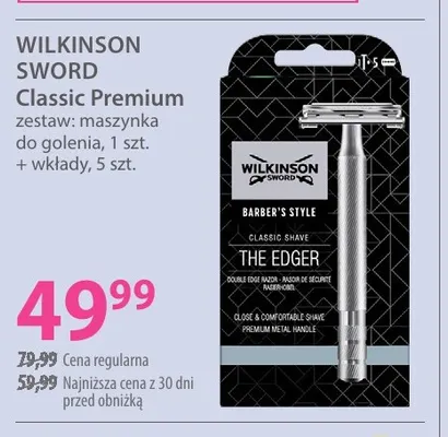 Zestaw maszynka do golenia + wkłady Wilkinson Sword Classic Premium promocja w Hebe