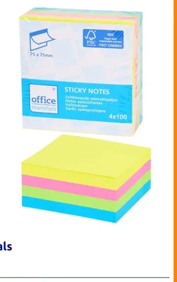 Notatnik samoprzylepny Office Essentials promocja w Action