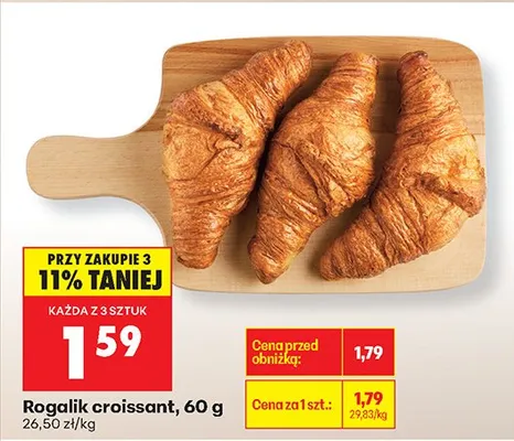 Rogalik croissant promocja w Biedronka