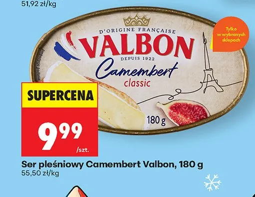 Ser pleśniowy Camembert Valbon promocja w Biedronka