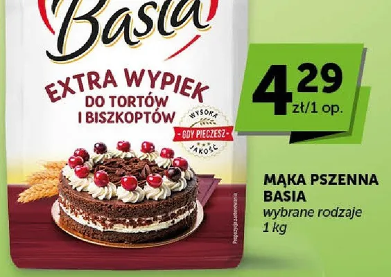 Mąka pszenna extra wypiek do tortów i biszkoptów wybrane rodzaje promocja w Groszek