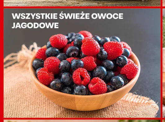 Świeże owoce jagodowe promocja w Biedronka