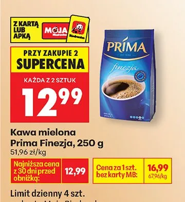 Kawa mielona Finezja promocja w Biedronka