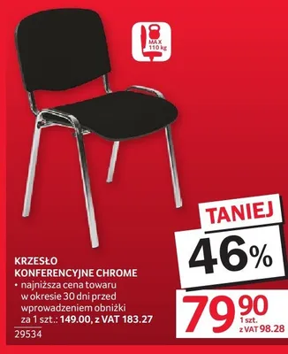 Krzesło konferencyjne Chrome promocja w Selgros