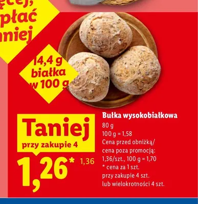 Bułka wysokobiałkowa promocja w Lidl