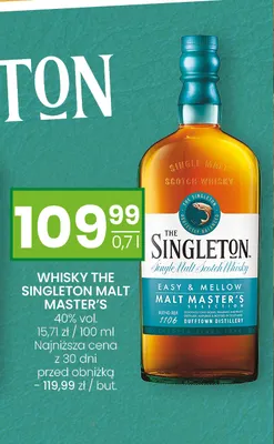 Whisky The Singleton Malt Master's promocja w Twój Market