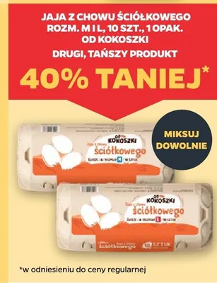 Jaja z chowu ściółkowego rozm. L Od Kokoszki 10-pak promocja w Netto