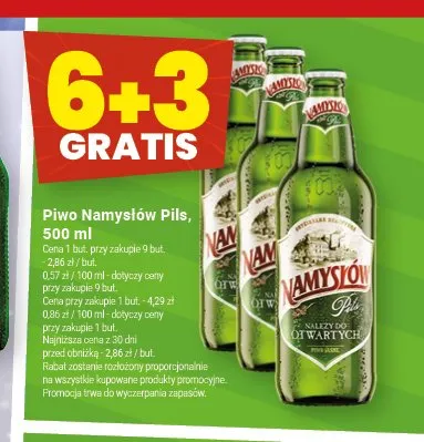 Piwo Namysłów Pils promocja w Twój Market